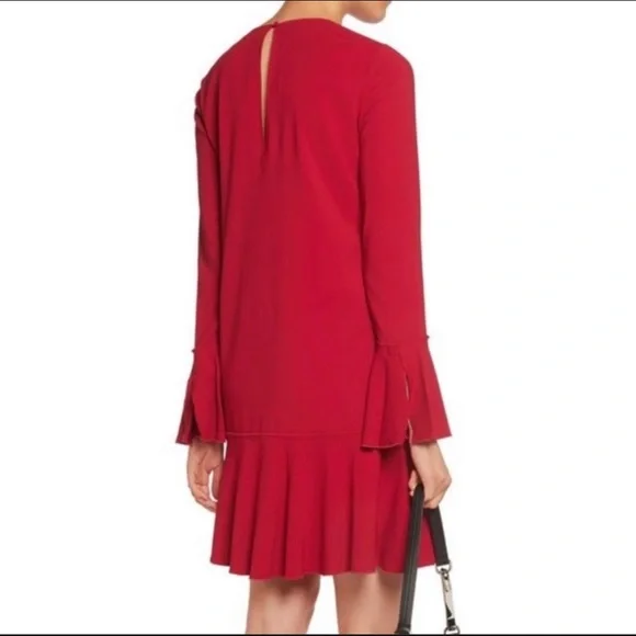 Theory Marah Bergen Long Sleeve Flounce Dress - Picture 7 of 8
